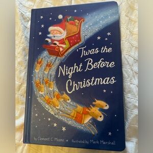 Twas the Night Before Christmas Book - Blue Cover